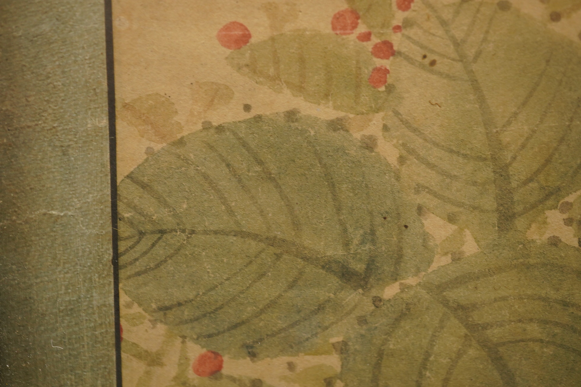 Chinese School , (18th/19th century), Phoenixes amid flowers, Ink and colour on paper; a pair